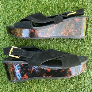 Donald J Pliner “Sahar” Suede Wedge Sandals